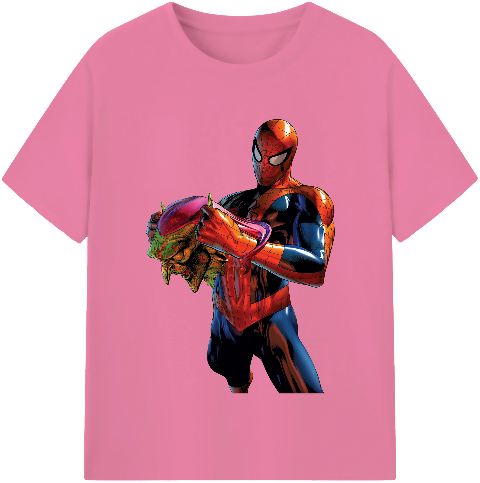（画像用） Spider Man スパイダーマン 綿100％半袖Tシャツ（フロントプリント）